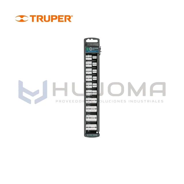 Juego de 10 Dados Torx encaste 1/2" Truper 10026