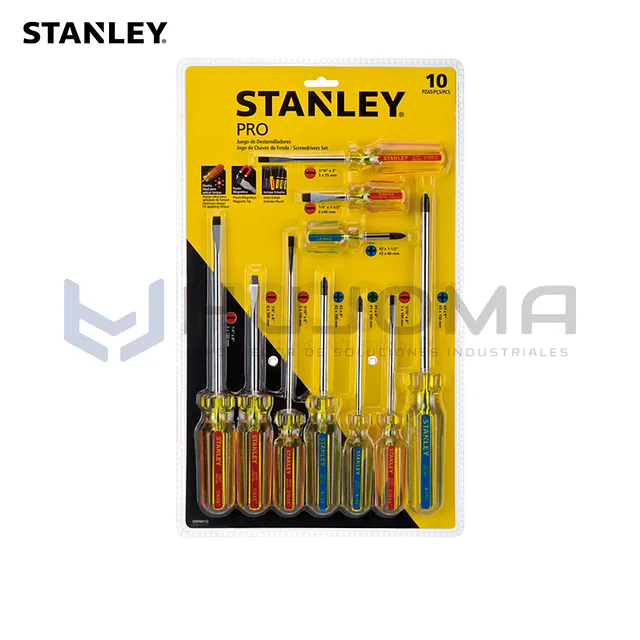 Juego de 10 Destornilladores Pro Stanley STHT69172