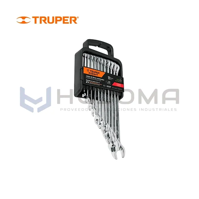 Juego de 11 Llaves Mixtas Pulgadas Truper 15780