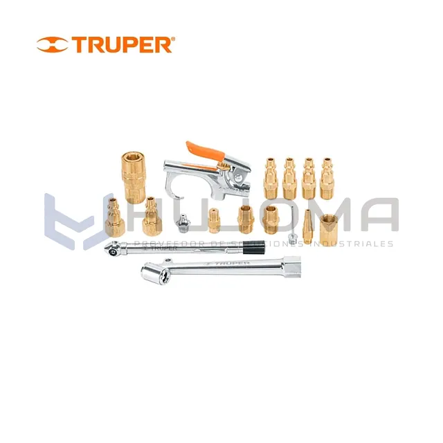 Juego de 17 Accesorios Neumáticos para Compresor Truper 19022