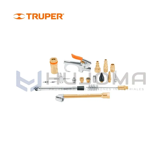 Juego de 18 Accesorios Neumáticos para Compresor Truper 19079