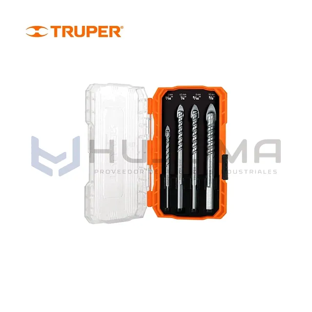Juego de 4 brocas para vidrio y mayólica Truper Expert 101841