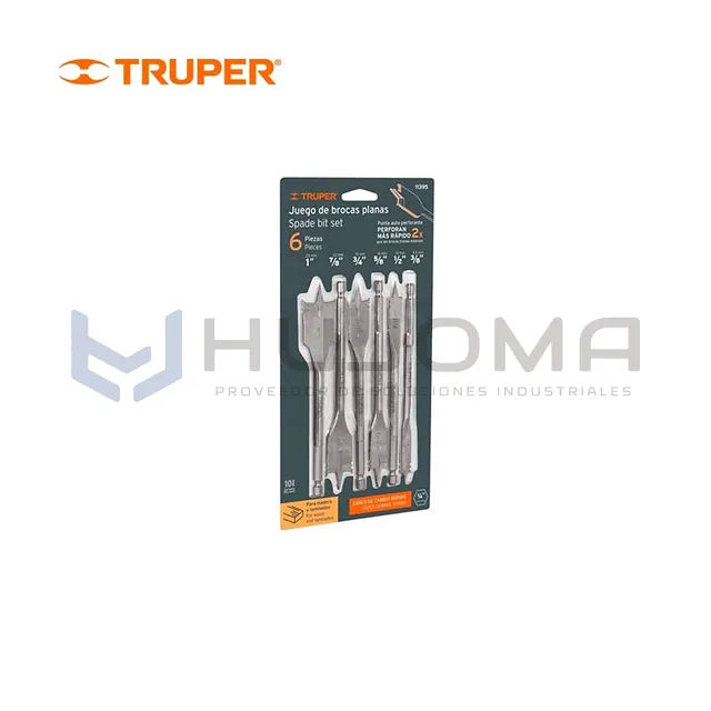 Juego de 6 Brocas Paleta para madera Truper 11395