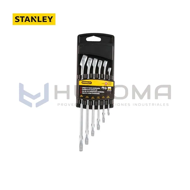 Juego de 6 Llaves Combinadas en Pulgadas Stanley 85-927LA