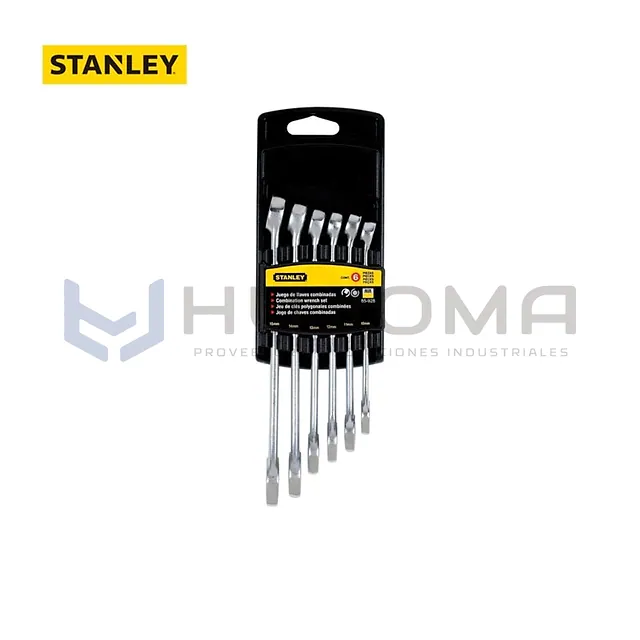 Juego de 6 Llaves Combinadas Métricas Stanley 85-928LA
