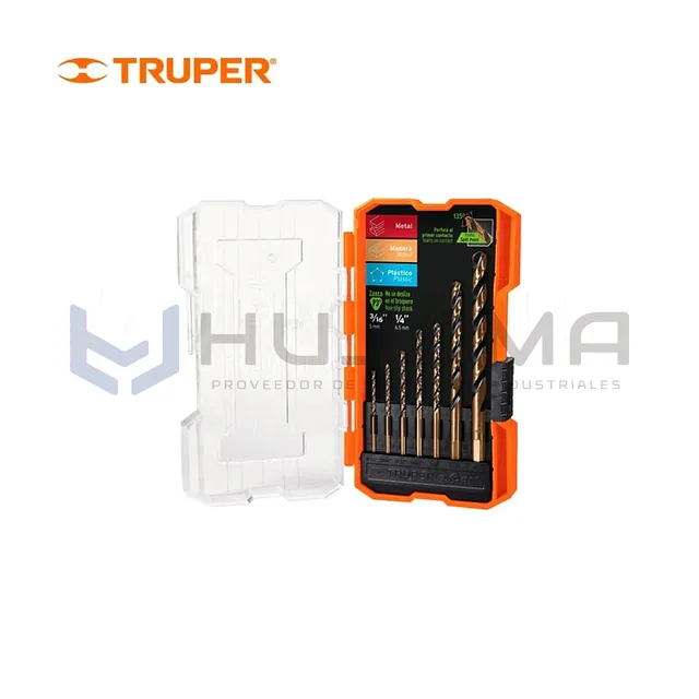 Juego de 7 brocas HSS para metal Truper Expert 11396