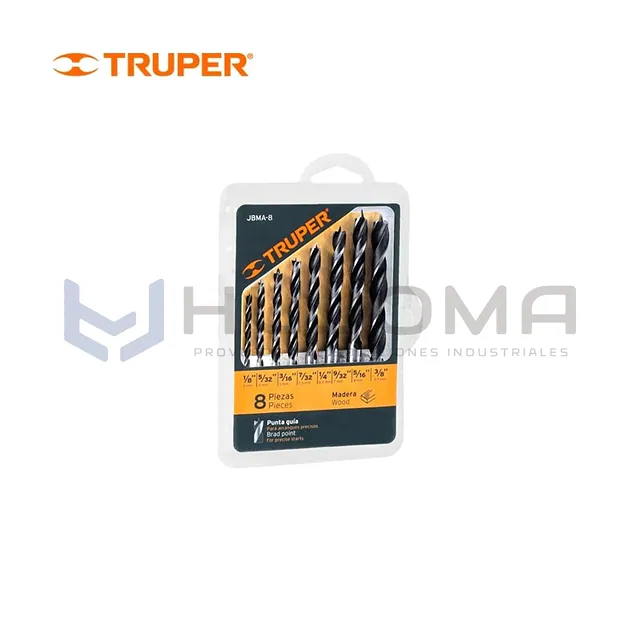 Juego de 8 Brocas para Madera Truper 11338