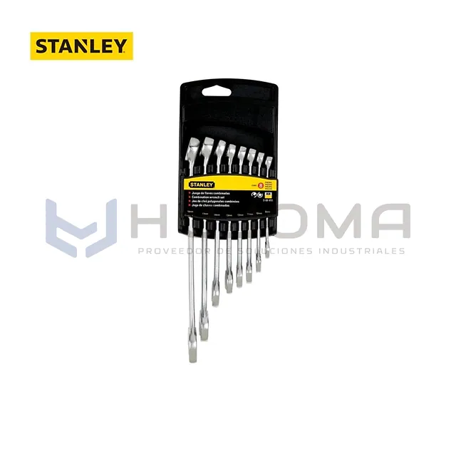 Juego de 8 Llaves Combinadas en Pulgadas Stanley 88-854