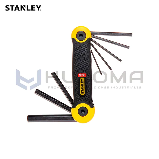 Juego de 8 Llaves Hexagonales Plegables Métricas Stanley 69-264