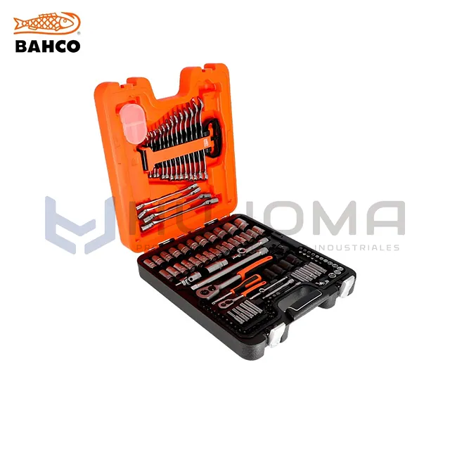Juego de Dados y Llaves 108 piezas 1/4" y 1/2" Bahco S108