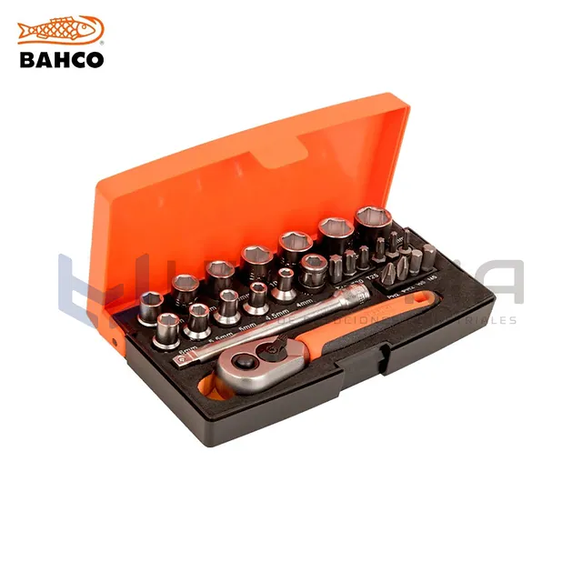 Juego de Dados y Puntas 25 piezas 1/4" Bahco SL25