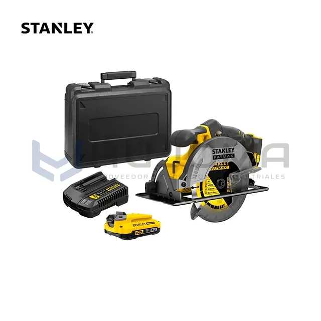 Kit Sierra Circular Inalámbrica 7 1/4" 20V Stanley SBC550D2K-B2