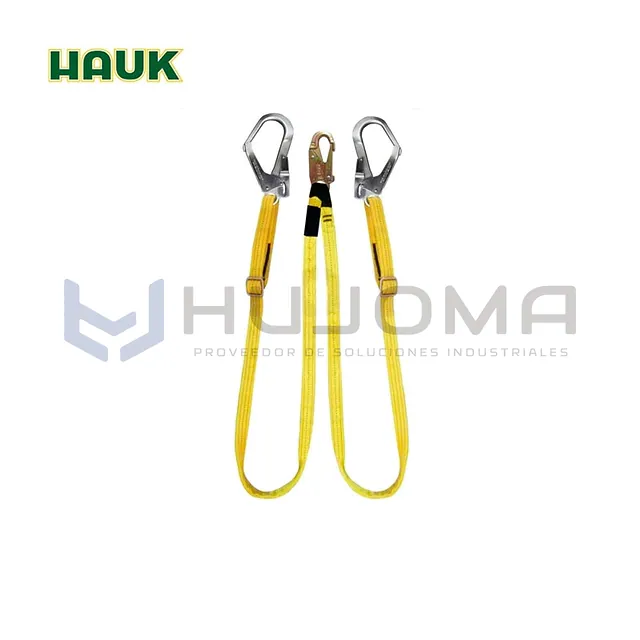 Línea de conexión doble regulable con ganchos 3/4" y 2 1/4" Hauk XN2GR