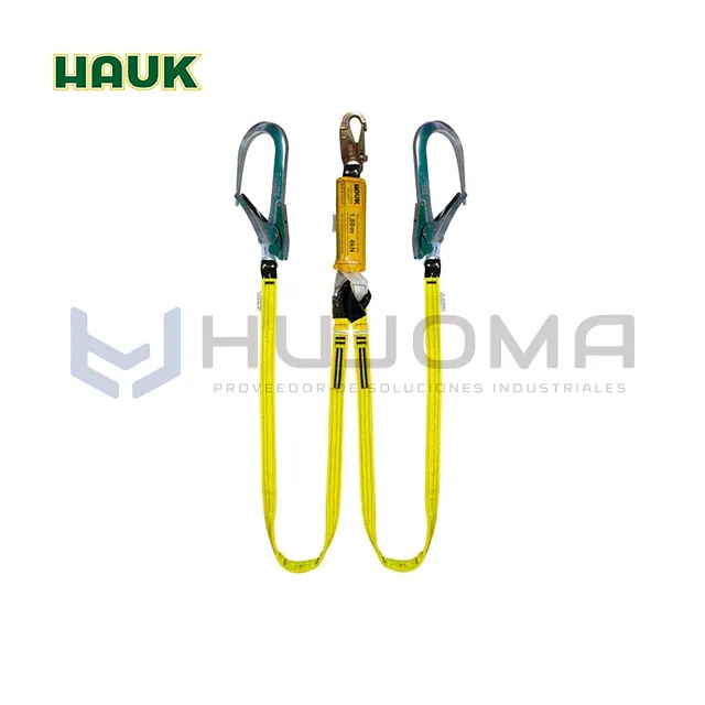 Línea de Vida Doble 1 Gancho 3/4" y 2 de 4" Hauk DN2GXG