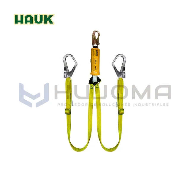 Línea de Vida doble regulable 1 gancho 3/4" y 2 de 2 1/4" Hauk (DN2GR)