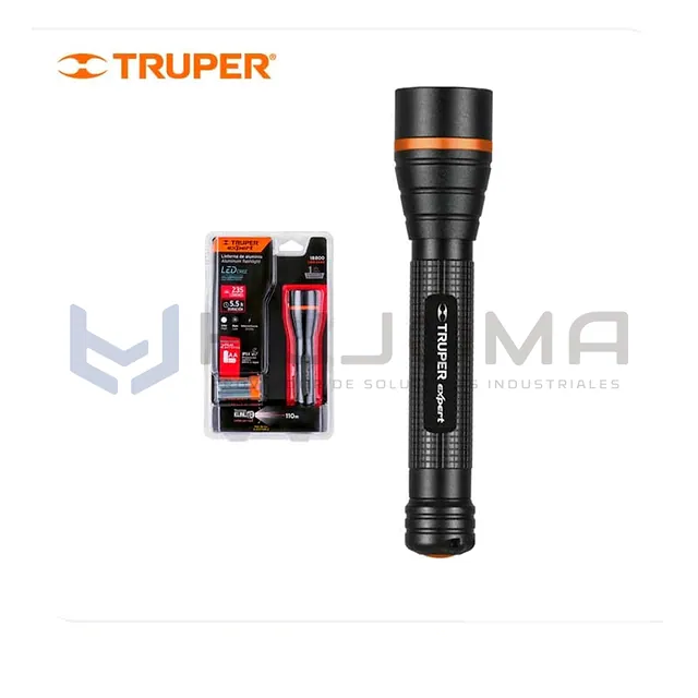 Linterna de aluminio LED 235 lm 2 pilas AA Truper LINA-2AAN