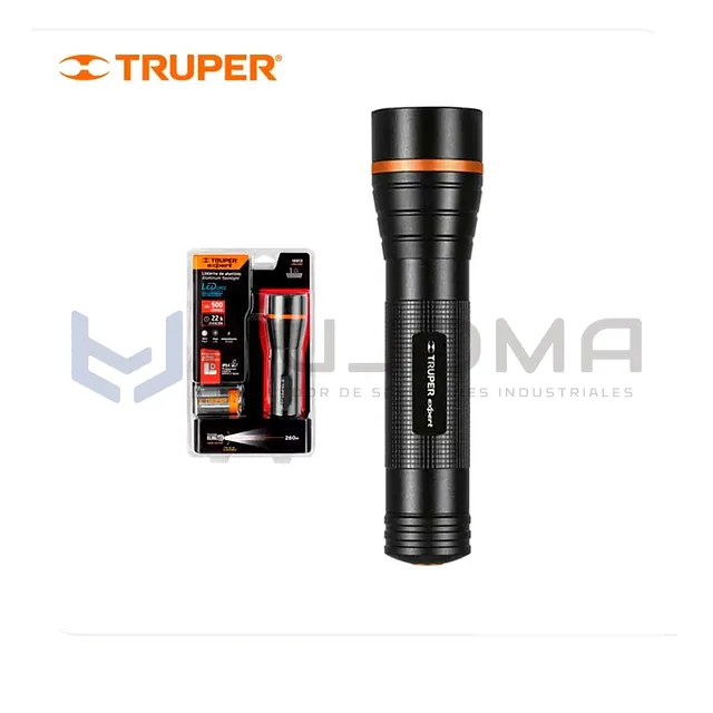 Linterna de aluminio LED 500 lm 2 pilas D Truper LINA-2DN