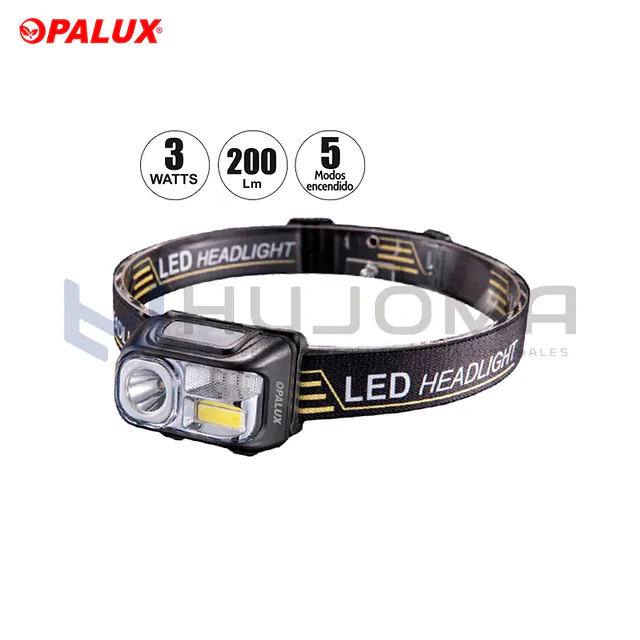 Linterna Frontal Recargable 3W Opalux OP-3663