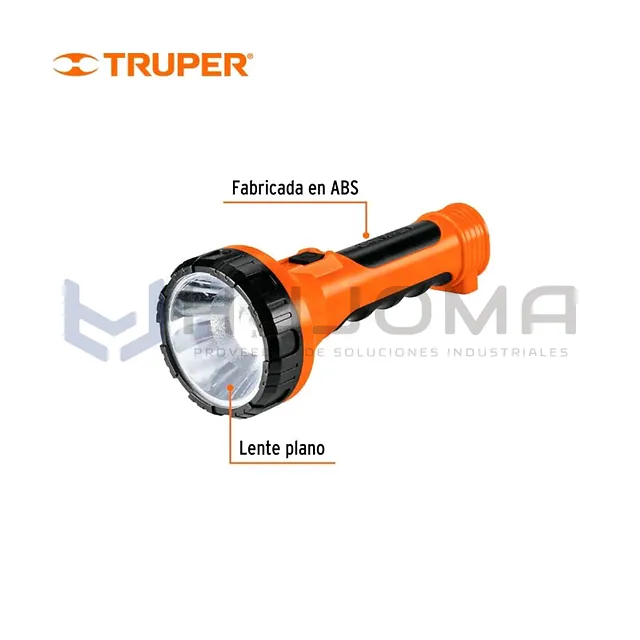 Linterna plástica LED 350 lm recargable Truper 19847