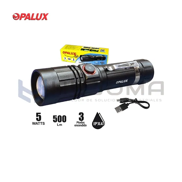 Linterna Recargable 5W Opalux OP-1735