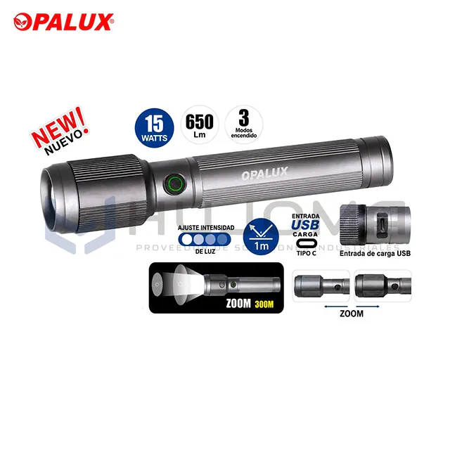 Linterna Táctica 10W Recargable Opalux OP-2141F