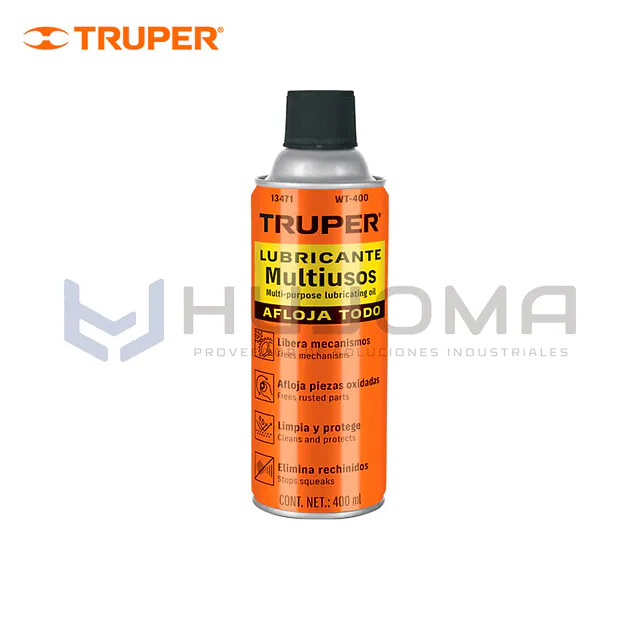 Lubricante Aflojatodo Multiusos en Aerosol 400 ml Truper 13471