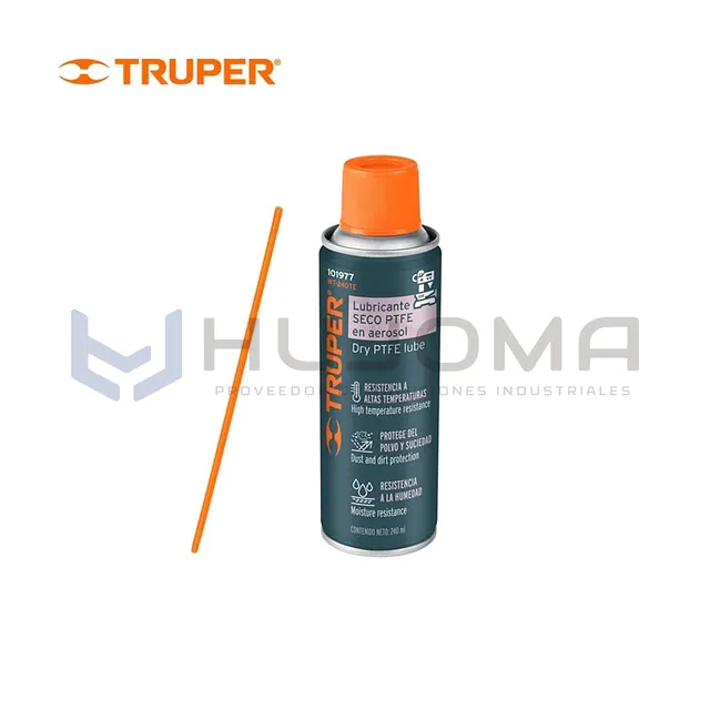 Lubricante seco PTFE en aerosol 240 ml Truper WT-240TE