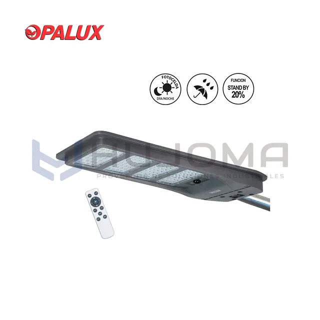Luminaria Pastoral LED Solar 200W Opalux OP-TR200W