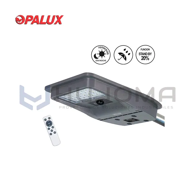 Luminaria Pastoral LED Solar 50W Opalux OP-TR50W