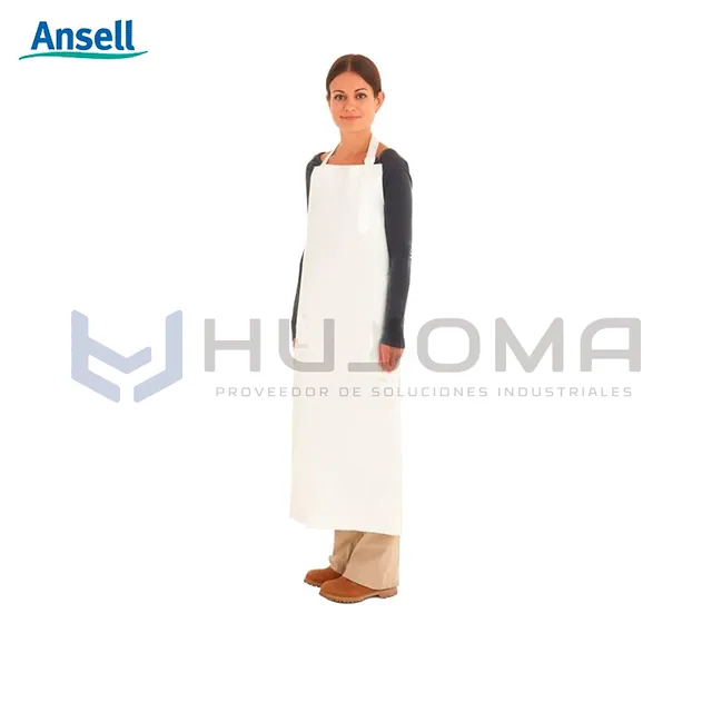 Mandil de Poliuretano AlphaTec 56-800 Blanco Ansell