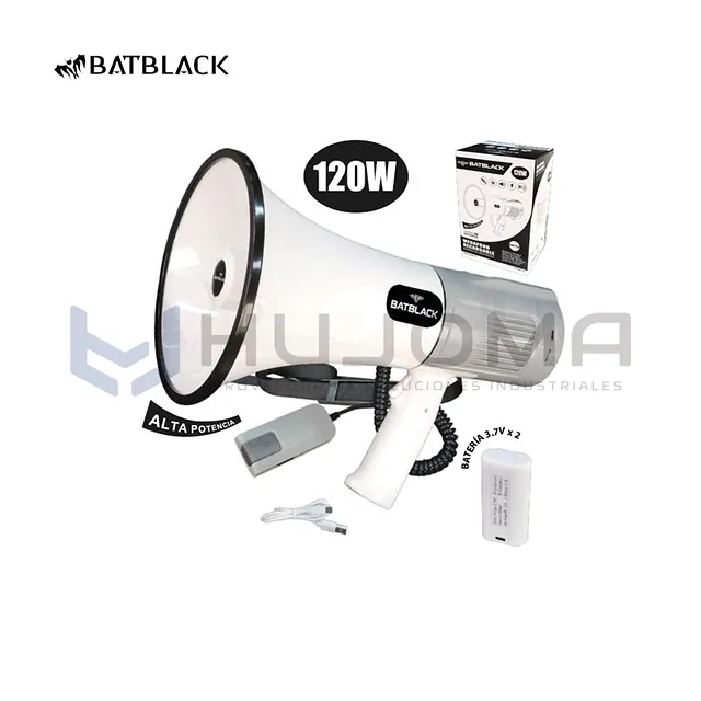 Megáfono 120W Recargable Batblack BT-MF120