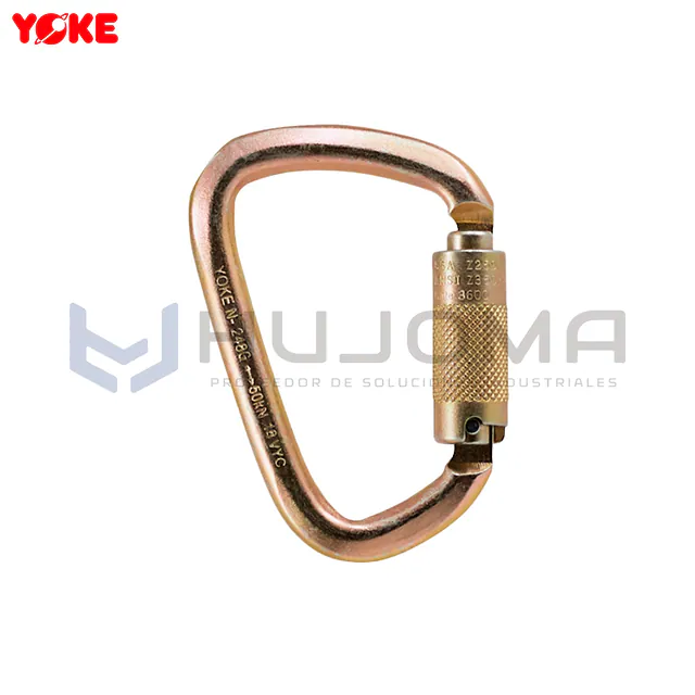 Mosquetón de Acero Triple Seguro 24 mm Yoke N-248G-TR