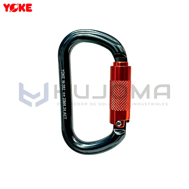 Mosquetón de Aluminio 18 mm Doble Seguro Yoke N-282