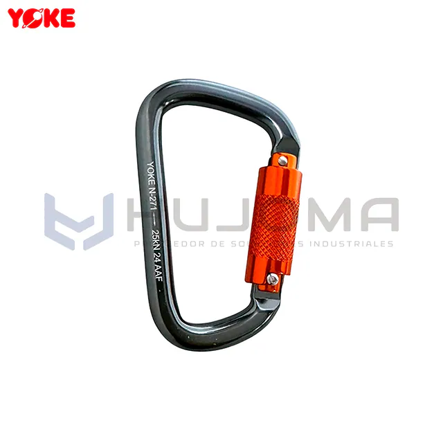 Mosquetón de Aluminio 22 mm Doble Seguro Yoke N-271
