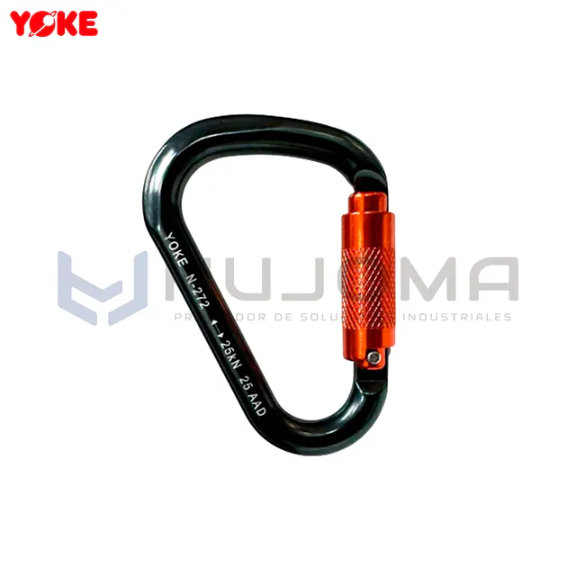 Mosquetón de Aluminio 23 mm Doble Seguro Yoke N-272