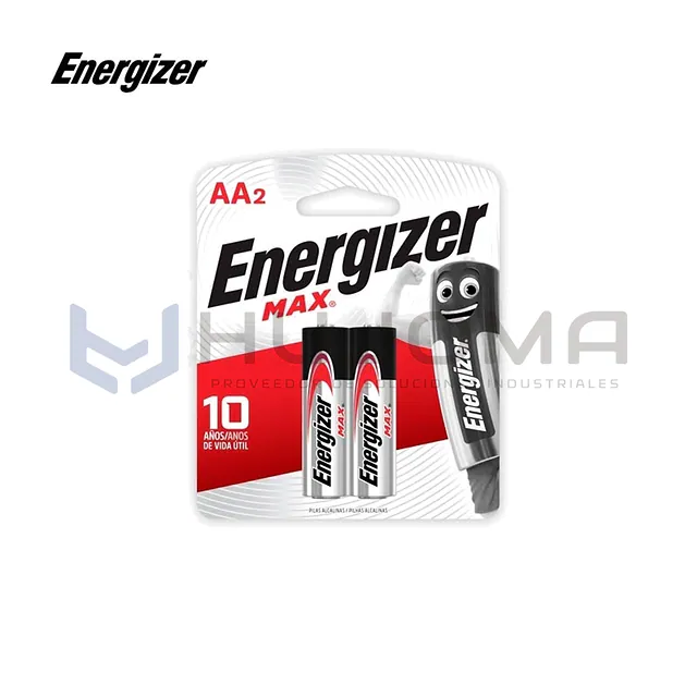 Pila Alcalina AA Energizer Max E91 Pack x2