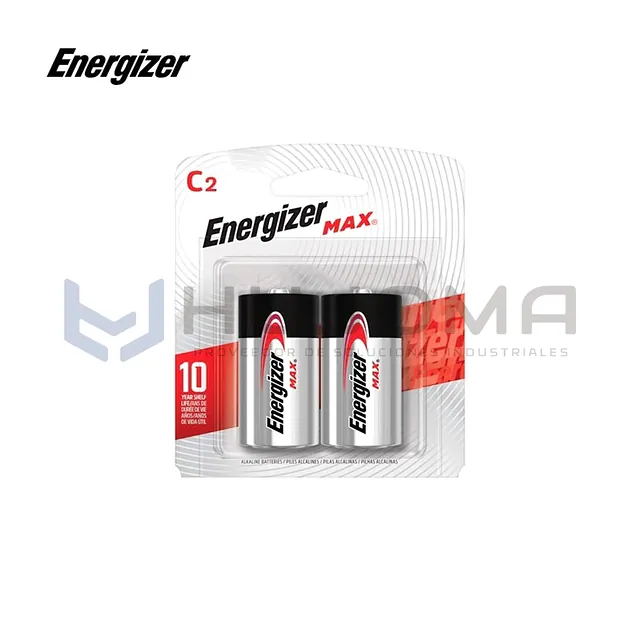 Pila Alcalina C Energizer Max E93 Pack x2