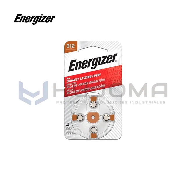 Pila para Audífonos Energizer Audio Size 312 Zinc-Aire