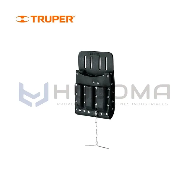 Porta herramientas de cuero 11 compartimentos Truper 11514