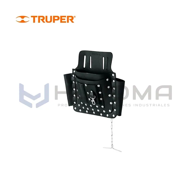 Porta herramientas de cuero 8 compartimentos Truper 11511