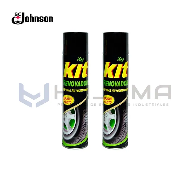 Renovador de Neumáticos Kit Espuma Autolimpiante 360 ml