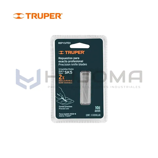 Repuesto de 5 Cuchillas para Exacto EXA-6 Truper 16979