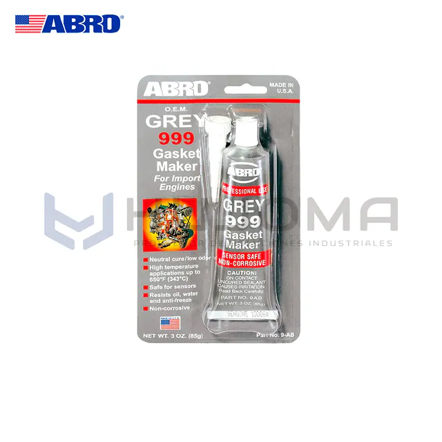 Silicona Automotriz Gris 999 9-AB 3oz Chino Abro