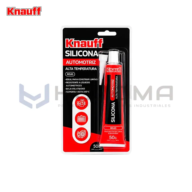 Silicona Automotriz Roja 50g Knauff