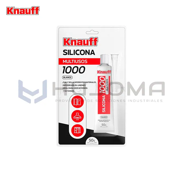 Silicona Multiusos 1000 Blanca 50g Knauff