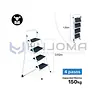 Escalera Taburete 4 Pasos (ST150-4IA) American Bull 2