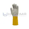 Guante de Jebe Corrugado 2 Capas Amarillo Eterna 3