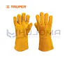 Guantes de carnaza puño largo unitalla Truper 14242 1