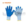 Guantes de poliéster palma de látex talla G Truper GU-413 (15267) 1