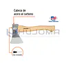 Hacha Europea 800 g, mango hickory 15" Truper 100494 2